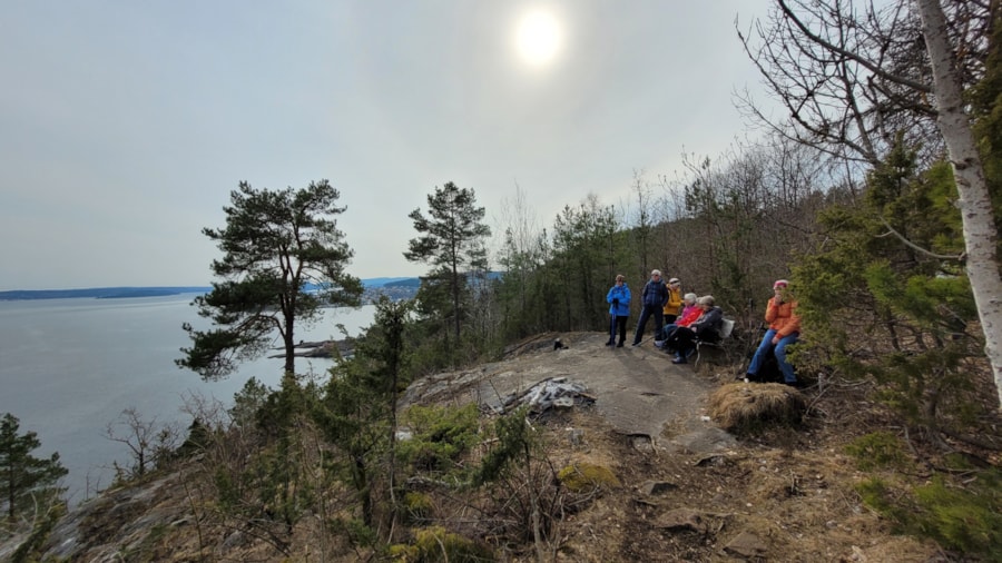 Flott utsikt fra Slemmestadåsen