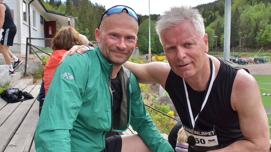 Willy Gimmestad og Frode Stubberud fornøyd etter godt gjennomført 10 km