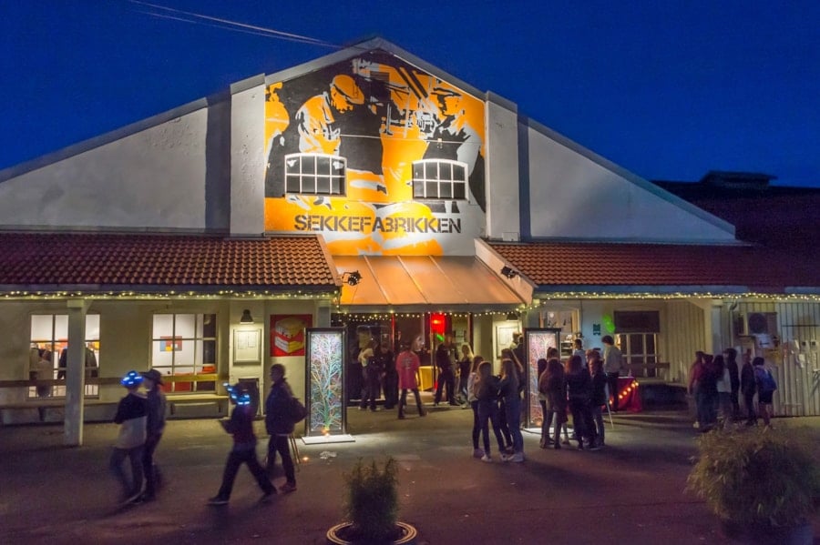 Hovedinngangen av Sekkefabrikken