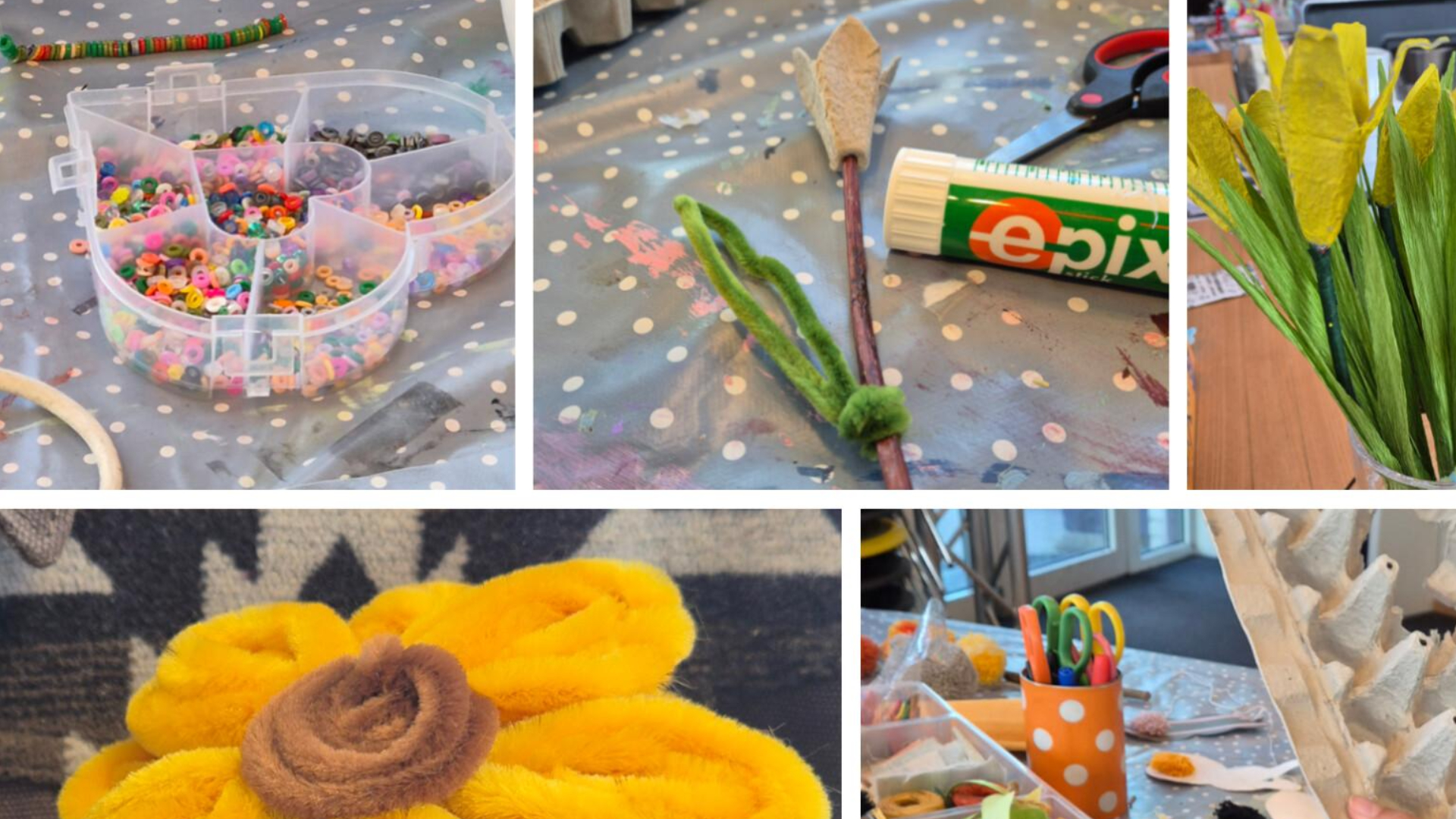 Vi har en del kreativt utstyr tilgjenglig. Ta også gjerne med egne prosjekter om du har lyst.