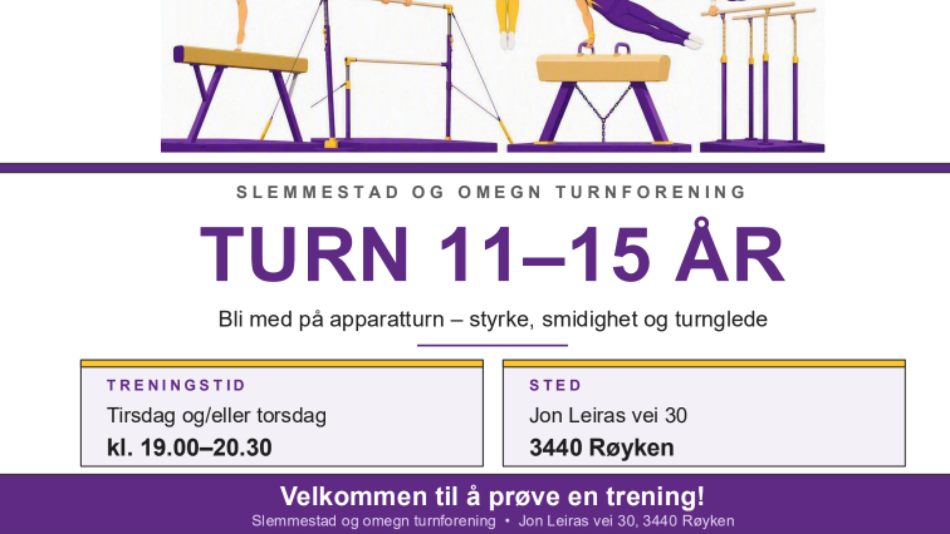 Info turn barn og ungdom 11-15 år