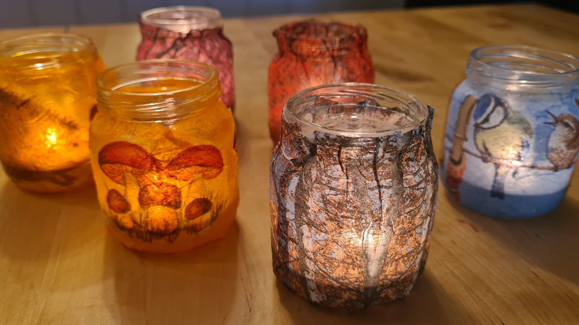 Lyslykter, decoupage