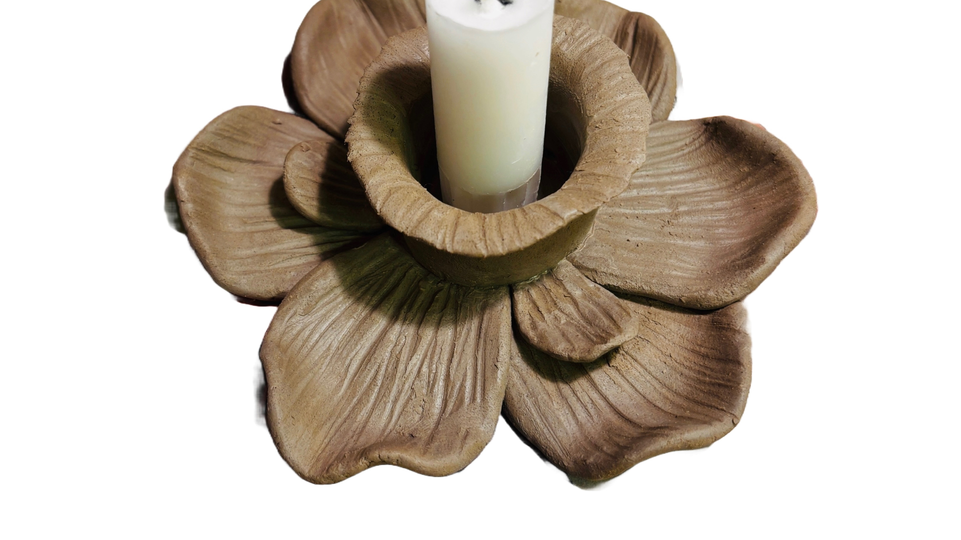 Lysestake formet i leire