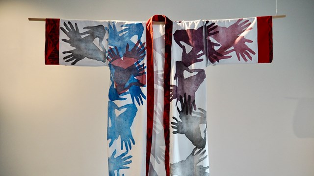 Kimono med trykk