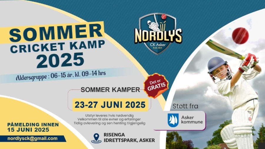 Nordlys CK Cricket Sommer kamp 2025