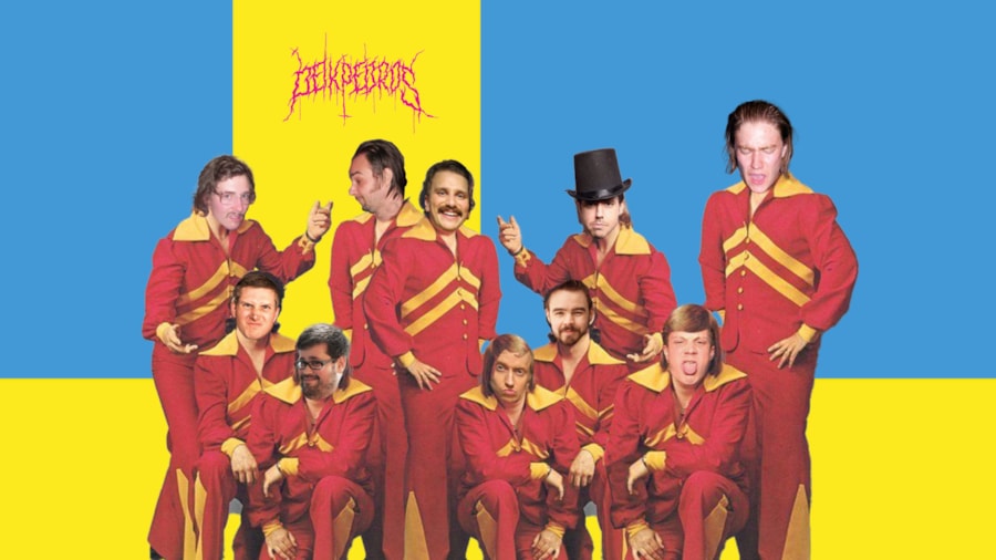 ti menn i danseband drakt