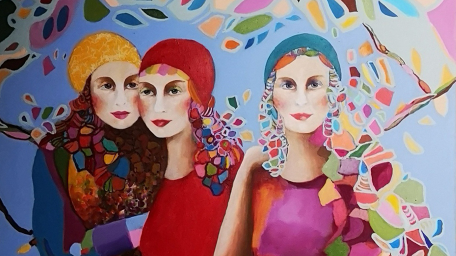 Maleri av damer