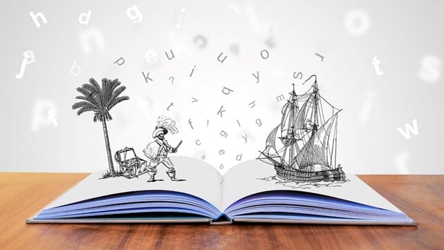 Bok med skip og pirater
