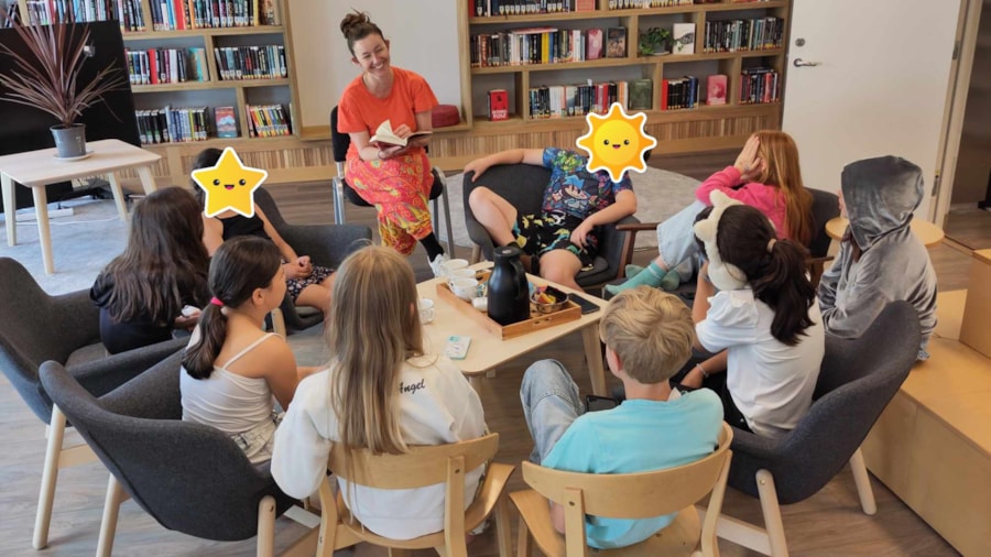Litteraturcafé for barn