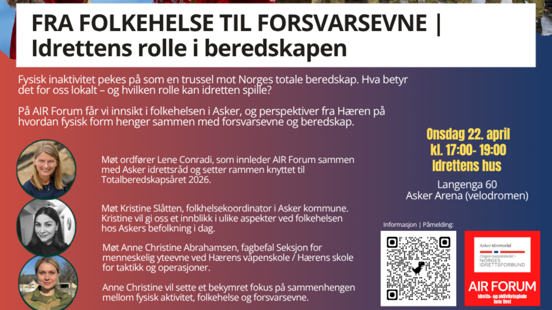 Plakat med program for AIR forum 