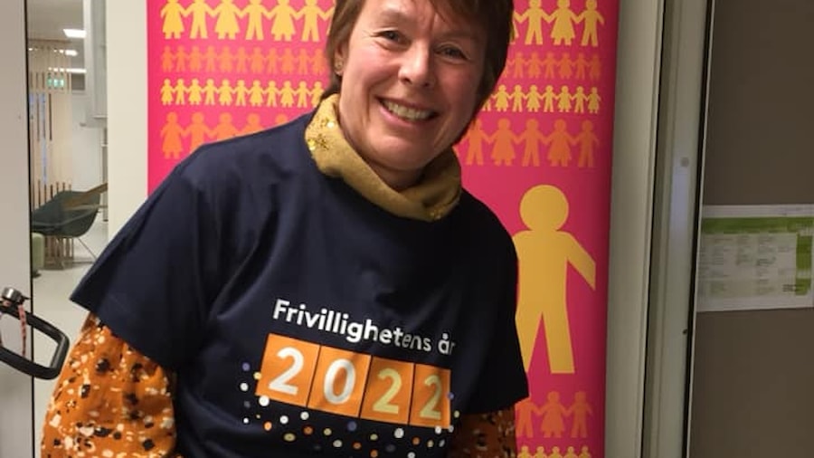 Her er Jorunn fra Asker Frivilligsentral