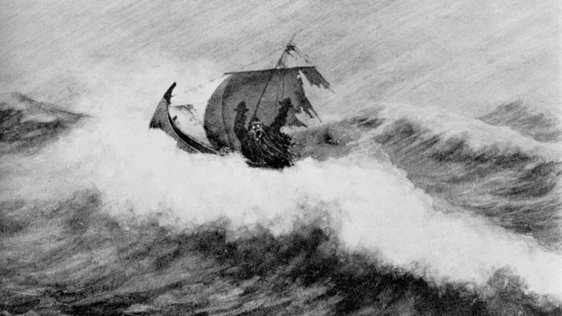Kunstverket *Draugen* av Theodor Kittelsen