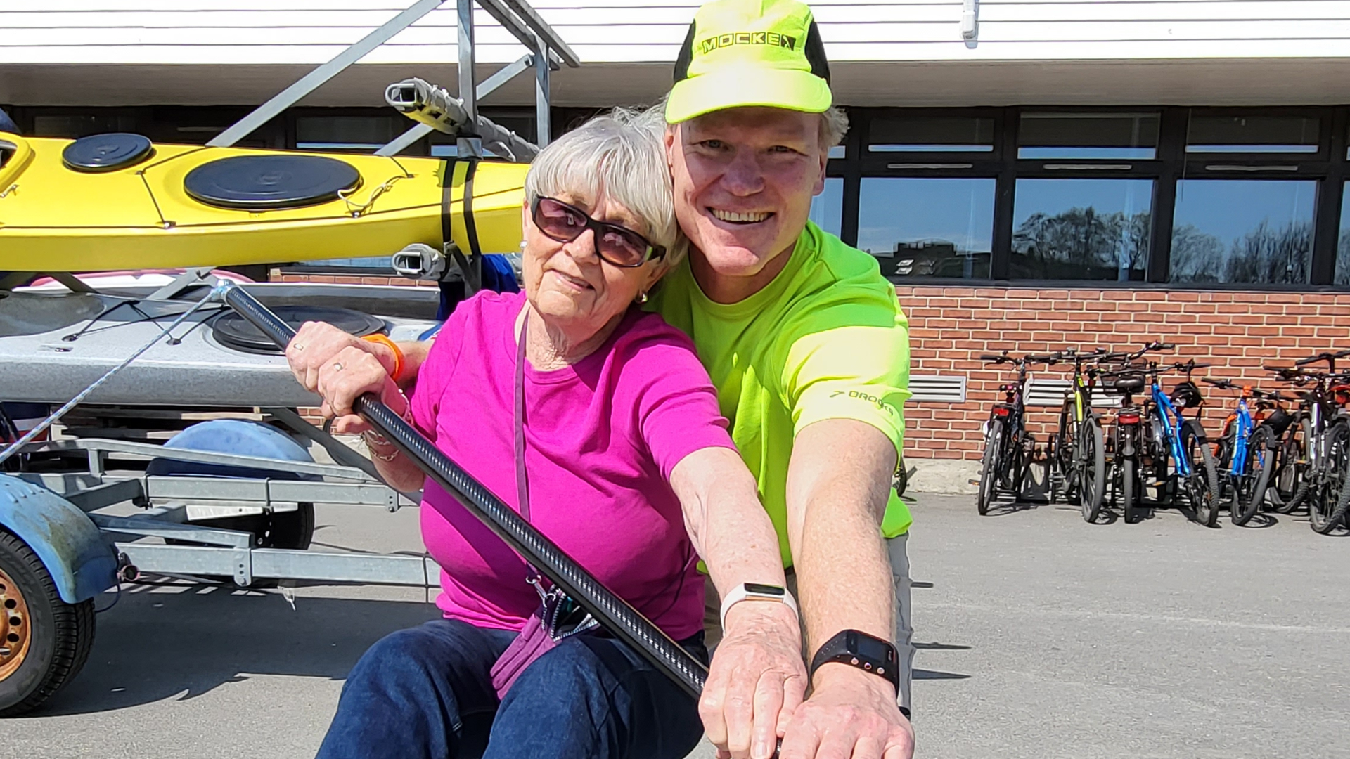 Eldrerådet v/leder Kirsten Koht tester kajakk