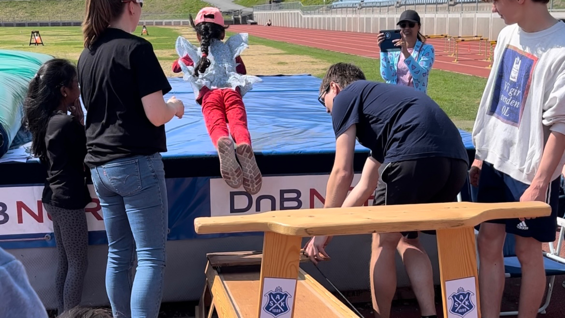 Test av hoppmaskin/sklie