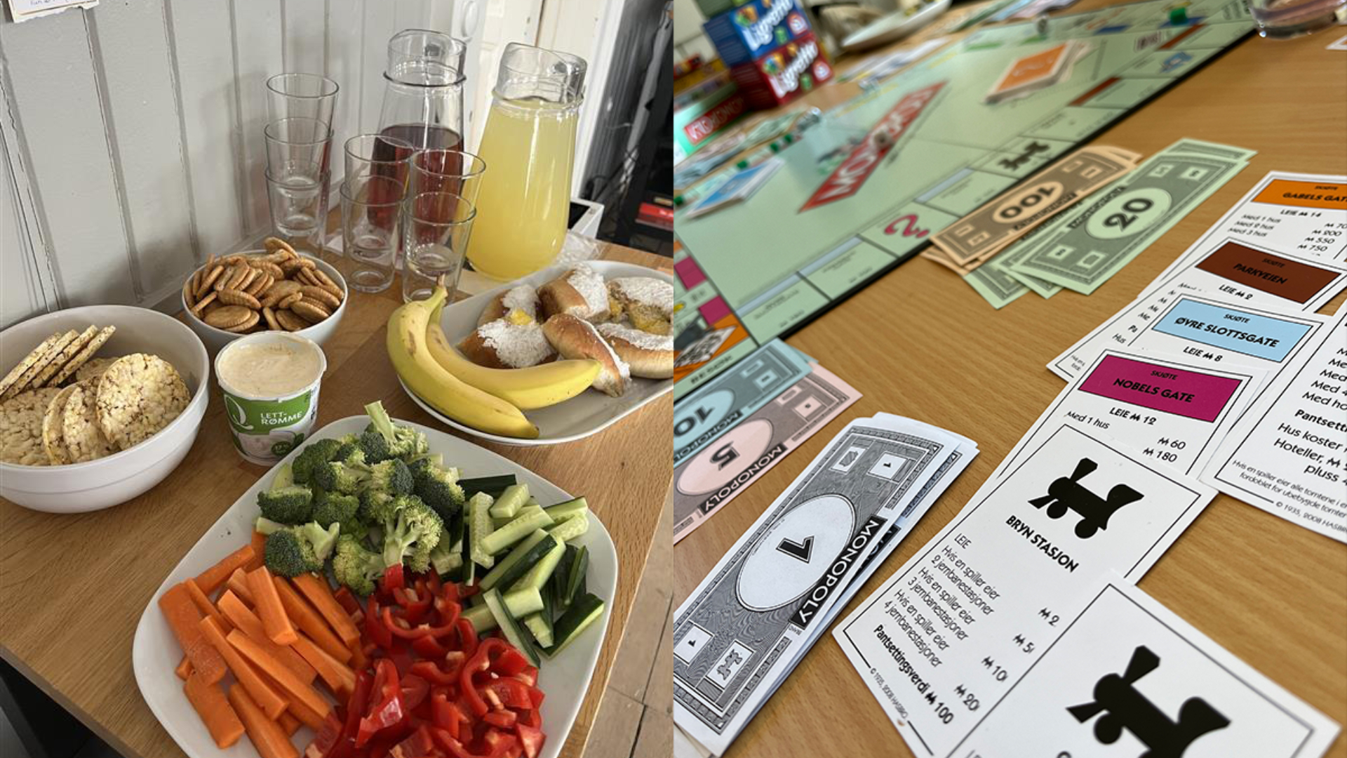 Kjeks, frukt og skolebolle, Monopol