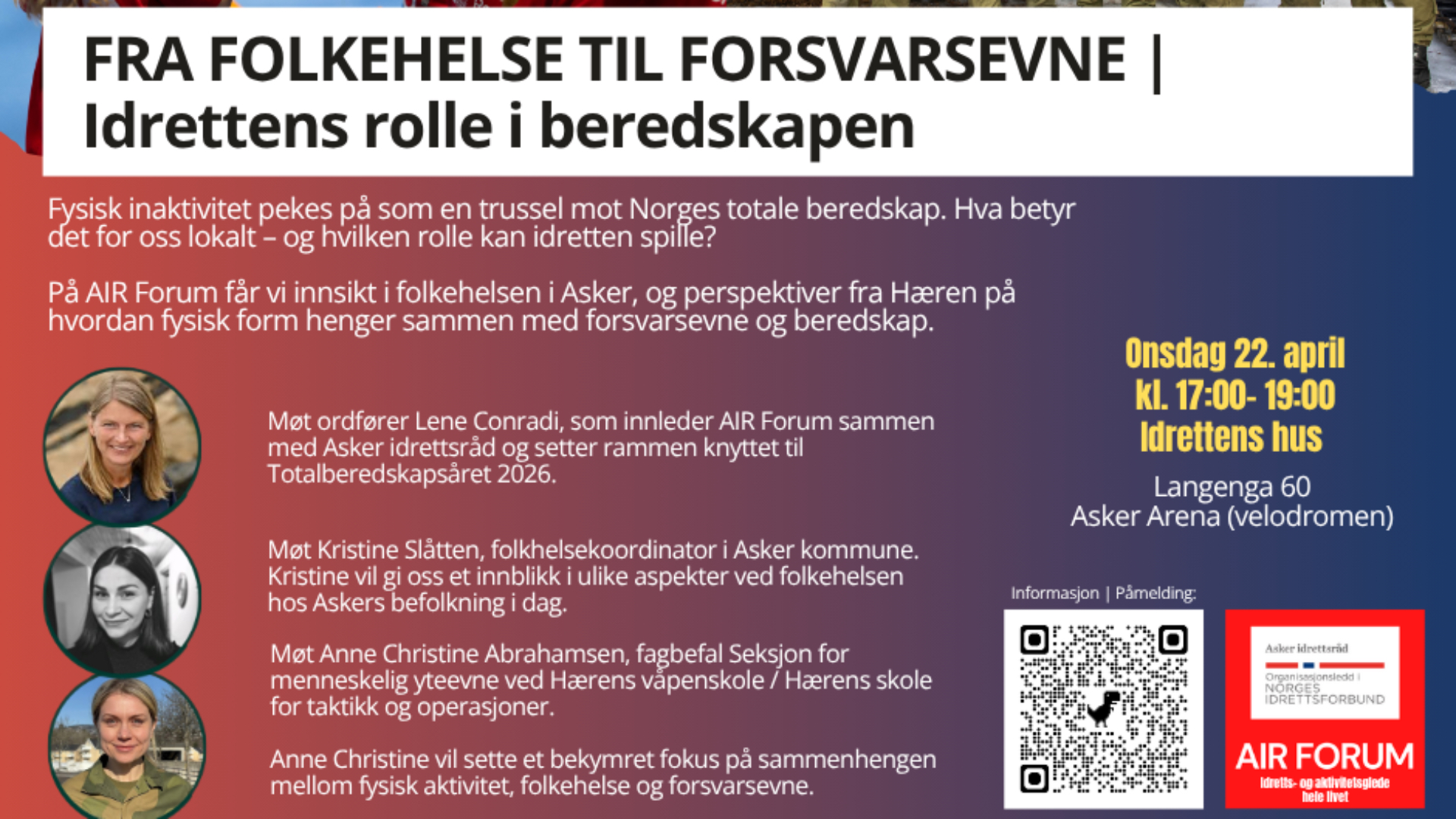 Plakat med program for AIR forum
