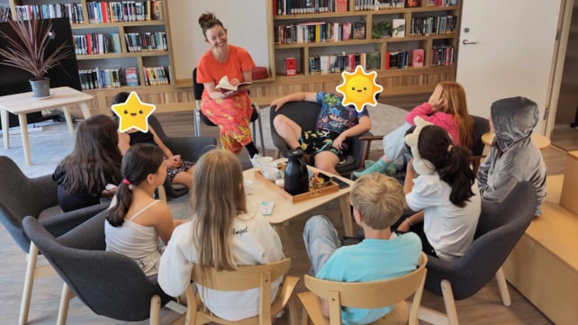 Litteraturcafé for barn